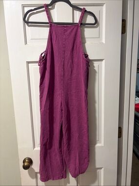 Speechless Girls Magenta Wide-Leg Jumpsuit